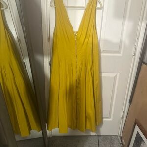 Anthropologie Vibrant Yellow Backless Dress